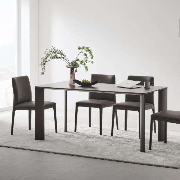 토스카노 강화 사틴유리 식탁 1600폭