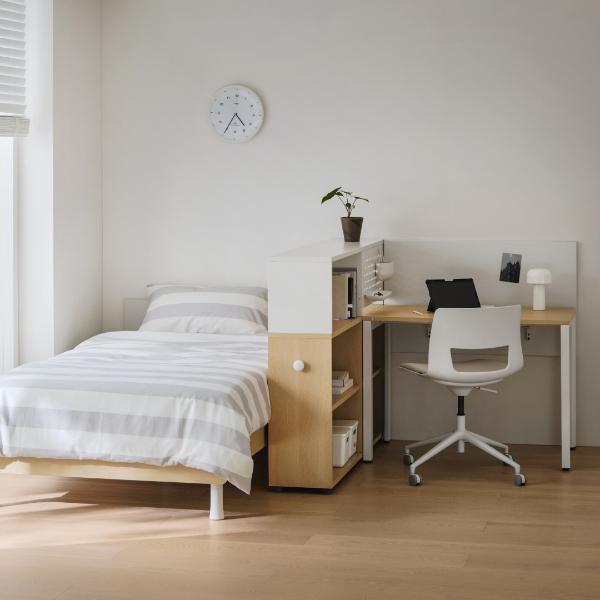 멘디 패키지(1000책상,1400파티션책장,SS침대 프레임)