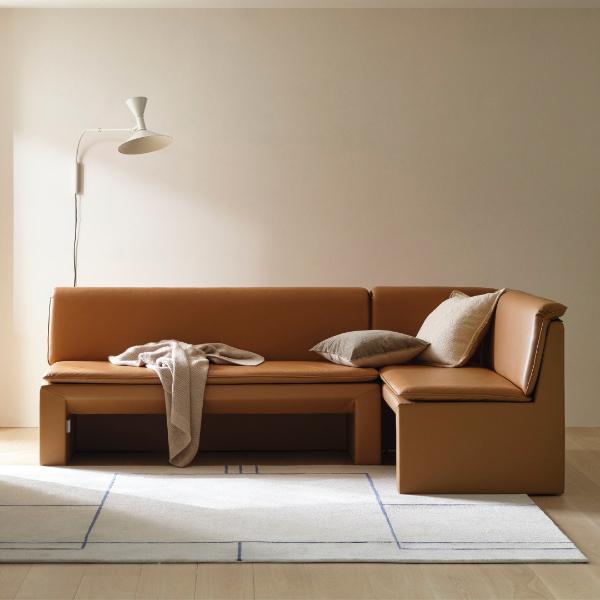 어라운드 컴팩트 코너 소파(우,멀티탭,가죽)